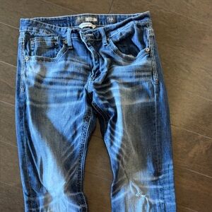 BKE Men's Faded Blue Straight Jeans